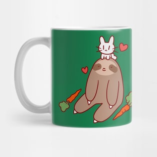 Sloth Loves Bunny Mug